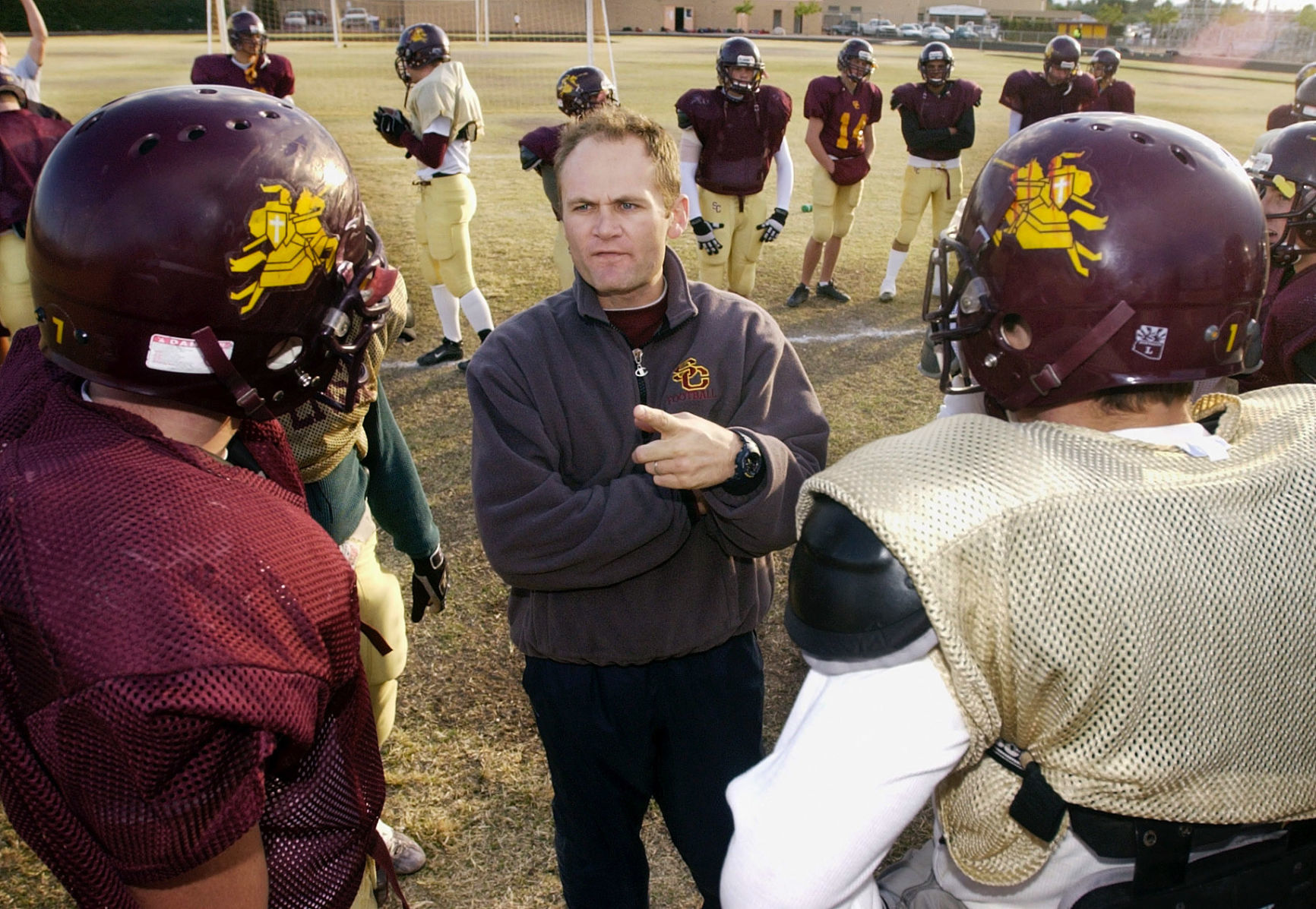 Sapolinte HS football coach Dennis Bene